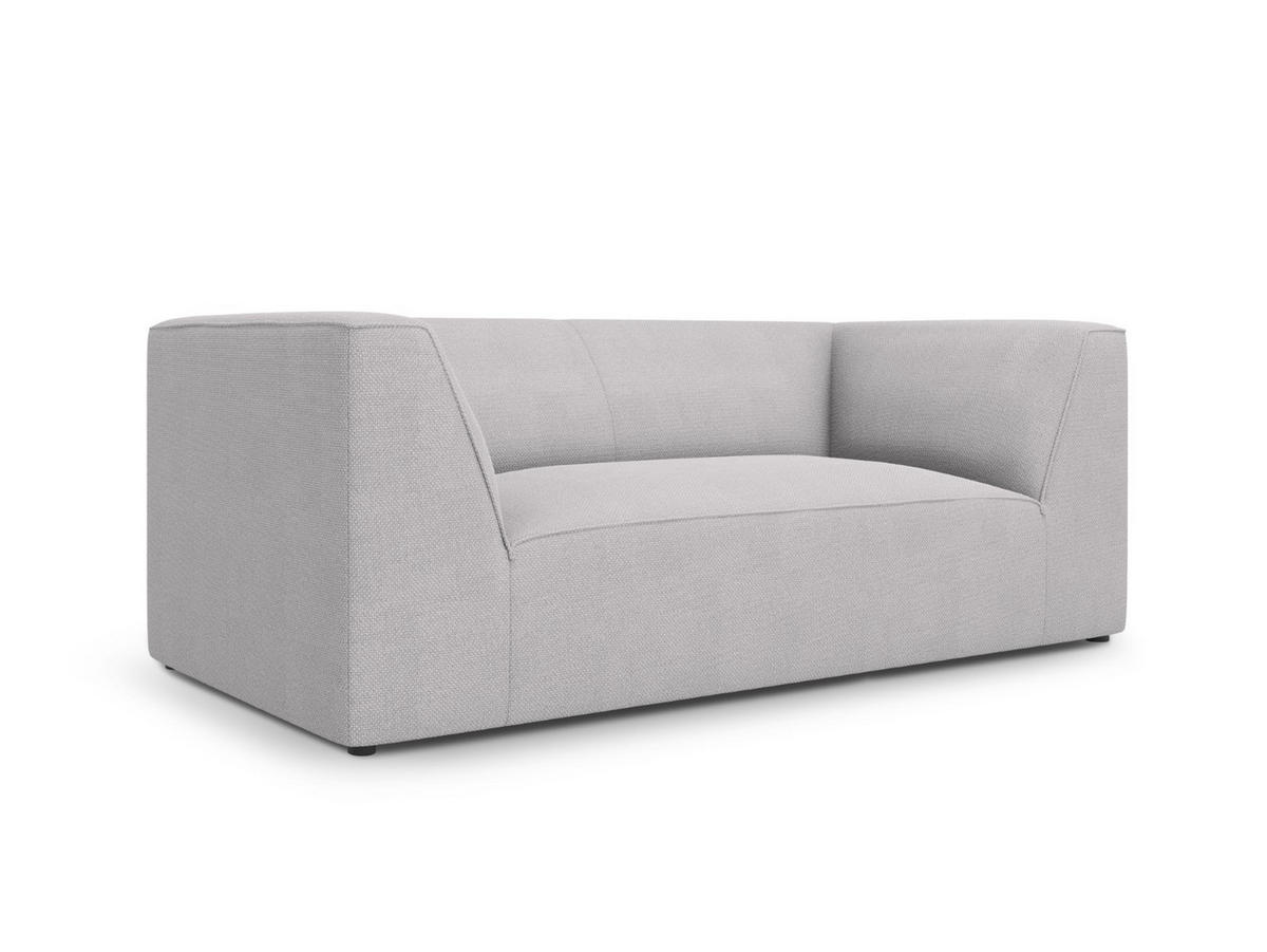 SOFA Ruby aus strukturiertem Stoff hellgrau 2 Sitzplätze - Hellgrau, Textil (174/69/93cm) - Micadoni