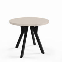 ESSTISCH ausziehbar rund 100-140 cm ATO Kaschmir, Auszugstisch mit Einlegeplatte - Kaschmir/Schwarz, Holzwerkstoff (100/100/77cm) - VENASI MÖBEL