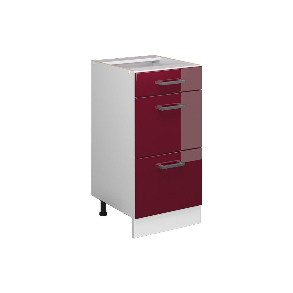 KÜCHENFRONT R-Line Rot Hochglanz 39.6 x 70.4 cm Möbelfront für den Schubladenunterschrank - Rot, Holzwerkstoff (39.6/70.4/1.6cm) - Vicco