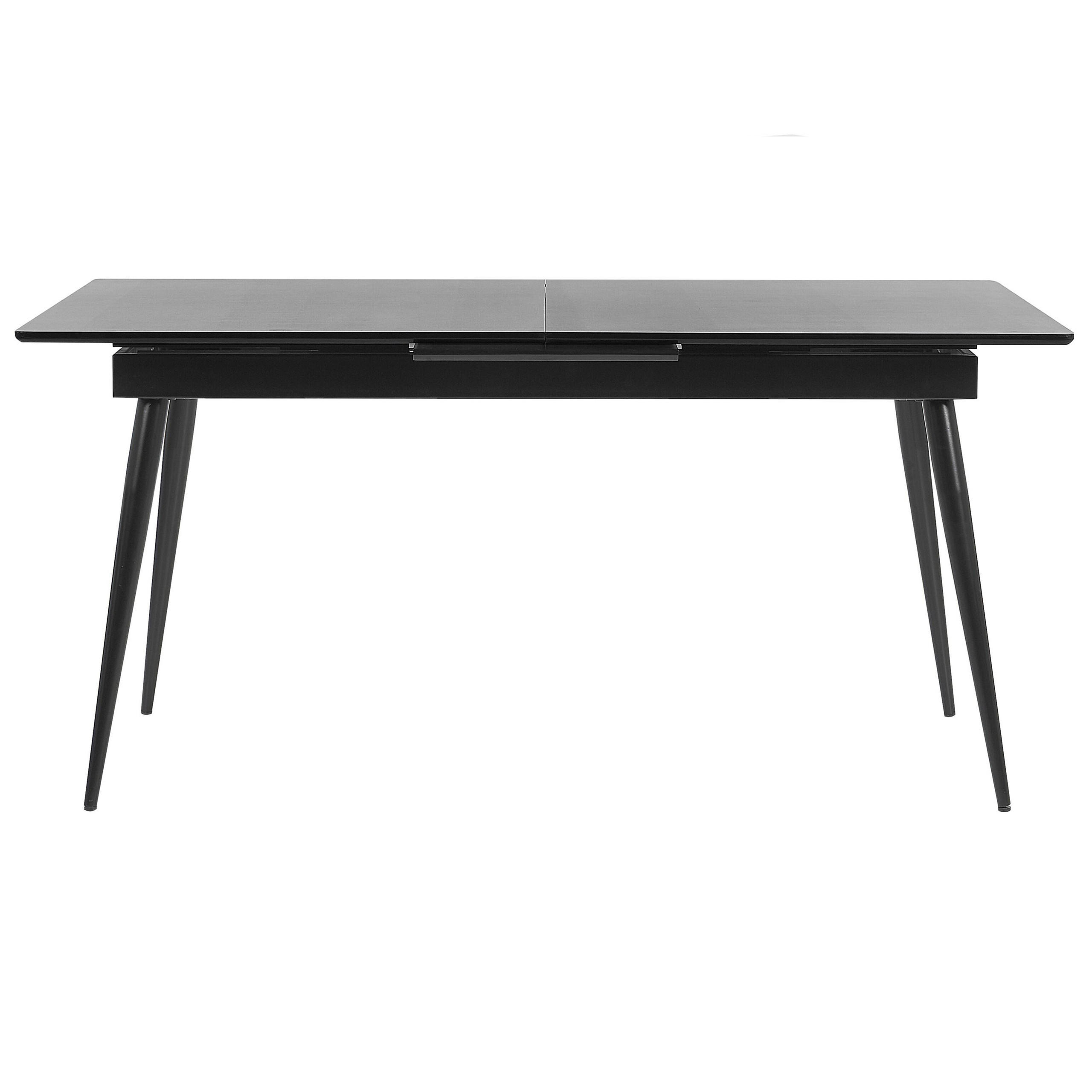 Beliani Esstisch Schwarz 90x76x200 cm