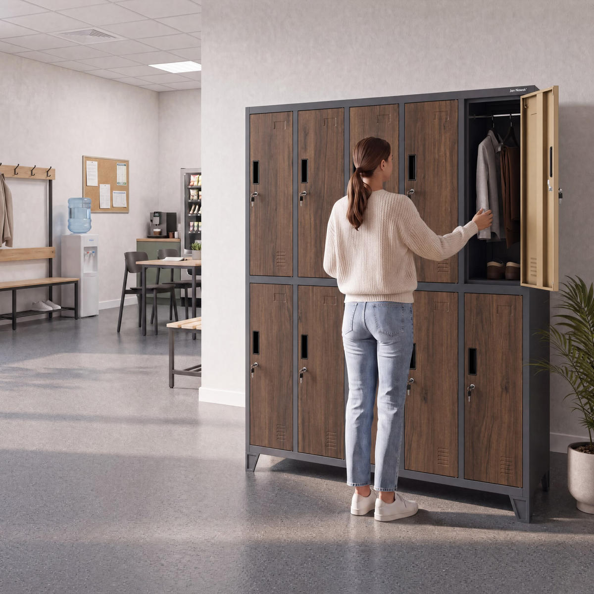 SCHLIESSFACHSCHRANK Bartek - Braun, Metall (136/172/45cm) - Jan Nowak