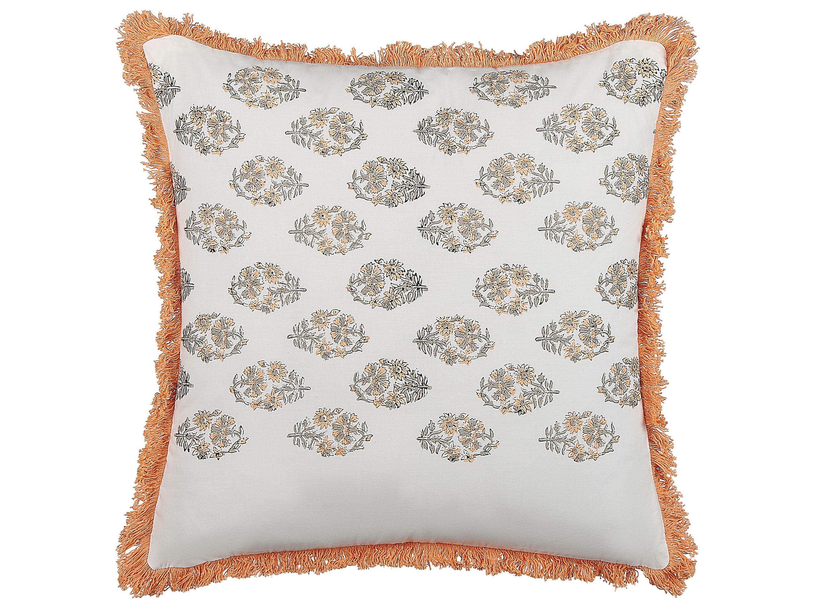DEKOKISSEN Weiß 45/45 cm Sativus - Weiß, Naturmaterialien/Textil (45/45cm) - Beliani