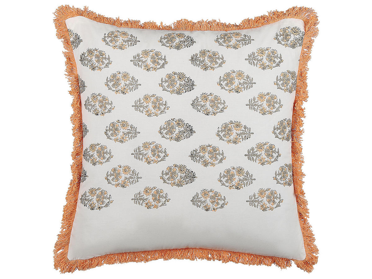 DEKOKISSEN Weiß 45/45 cm Sativus - Weiß, Naturmaterialen/Textil (45/45cm) - Beliani