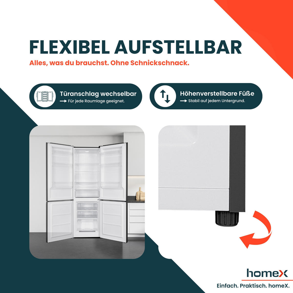 KÜHL-GEFRIER-KOMBINATION, freistehend, groß - 315 Liter, Super-Frost-Funktion, Kühlschrank mit Gefrierfach, EEK C, schwarz - Schwarz, Glas/Kunststoff (60/186/59.5cm) - homeX