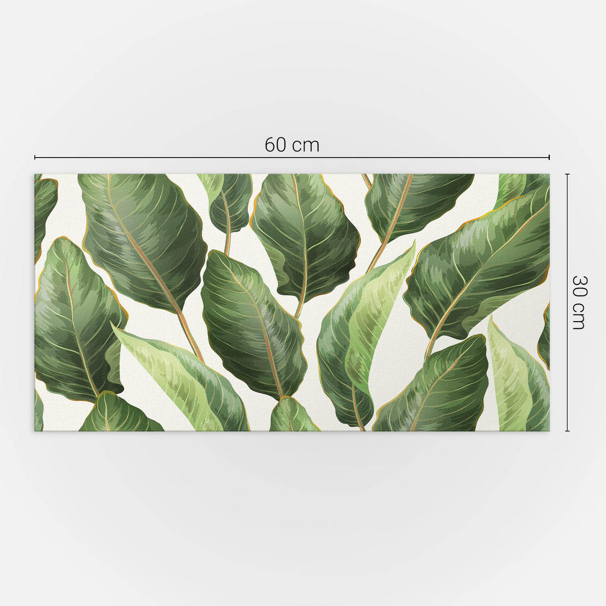 WANDPANEEL 6x 60x30 cm selbstklebend Tropica - Grün, Kunststoff (30/1.6/60cm) - Wallfluent