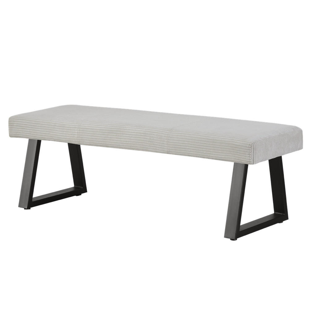 SITZBANK DOLCE - Hellgrau, Textil/Metall (140/48/48cm) - B&D Home