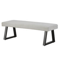 SITZBANK DOLCE - Hellgrau, Textil/Metall (140/48/48cm) - B&D Home