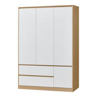 KLEIDERSCHRANK Bastheim - Eichefarben/Weiß, Holzwerkstoff (120/176/52cm) - [en.casa]