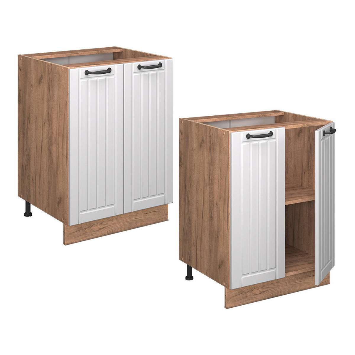 Honigeiche/Weiß, Holzwerkstoff (60/82/60cm) - Vicco