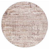 TEPPICH Beige Rund Abstrakt Kurzflor - 160 x 160 cm - Beige, Textil (160/160cm) - Mazovia