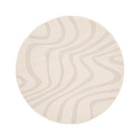 TEPPICH rund skandinavisches Häkelmotiv beige - Beige, Textil (160/160cm) - AFK Living