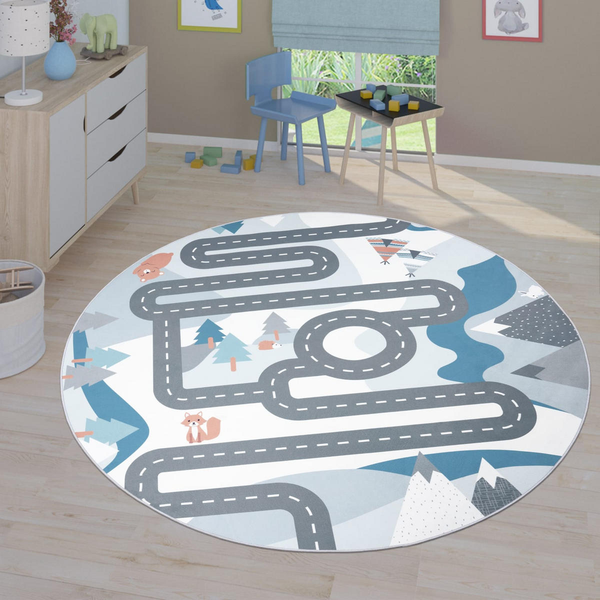 KINDERTEPPICH Creme Ø 200 cm - Creme, Kunststoff (200/200cm) - TT Home