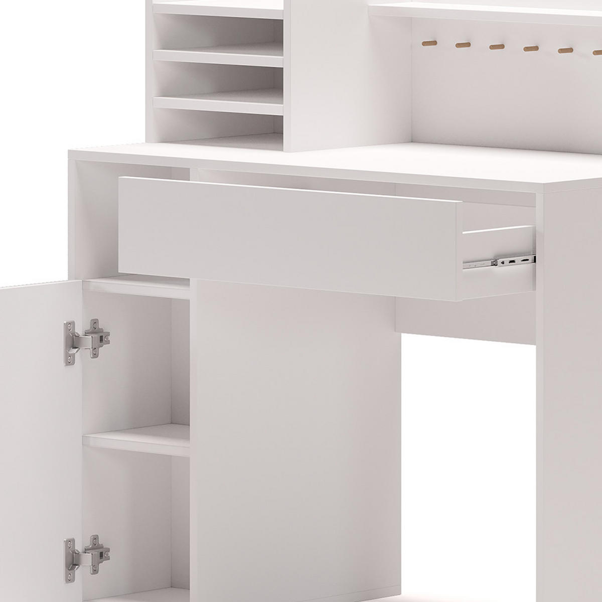 SCHREIBTISCH Weiß 100 x 50 cm - Weiß, Holzwerkstoff (50/100/100cm) - Vicco
