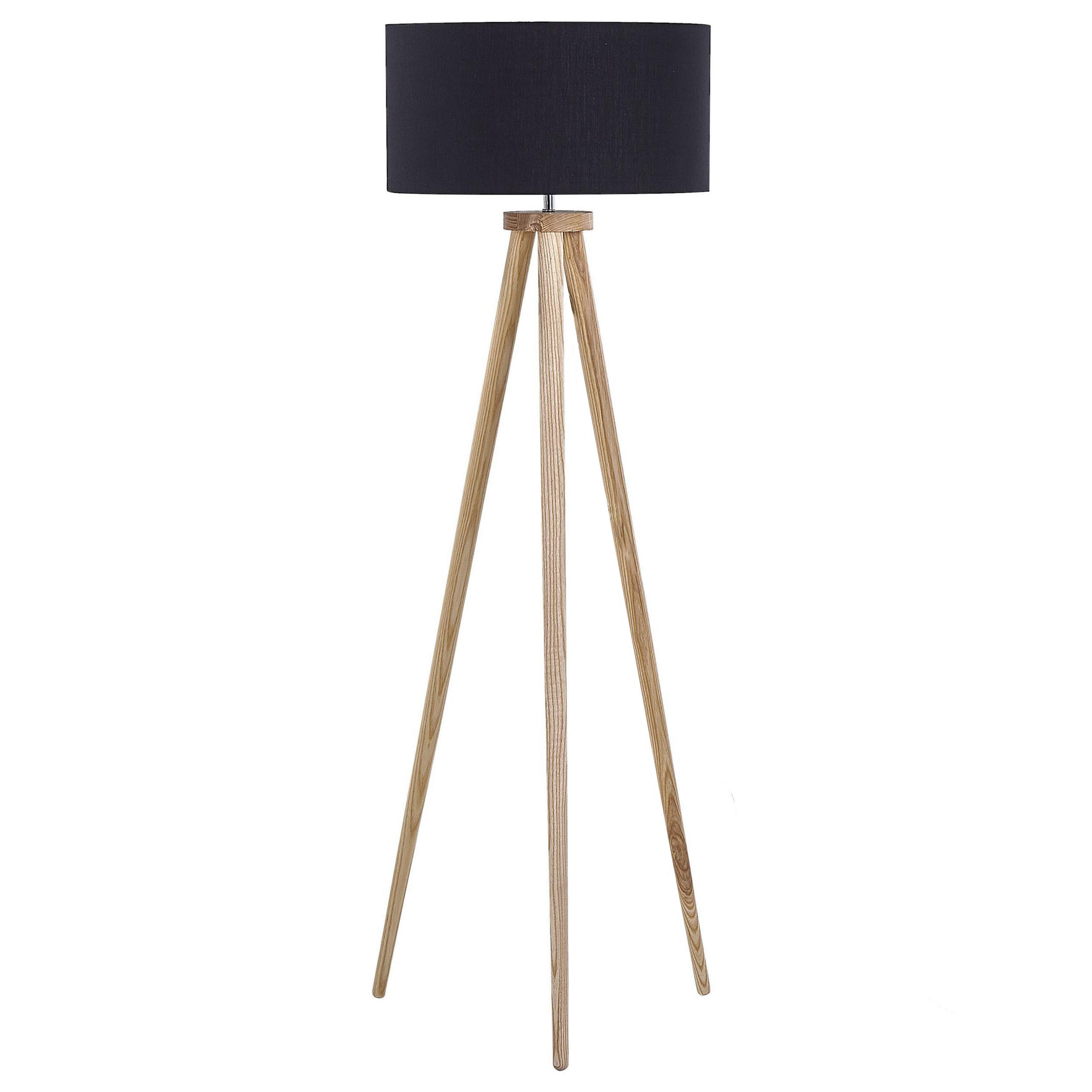 STEHLAMPE Nitra 45/45/142 cm - Schwarz, Holz (45/45/142cm) - Beliani