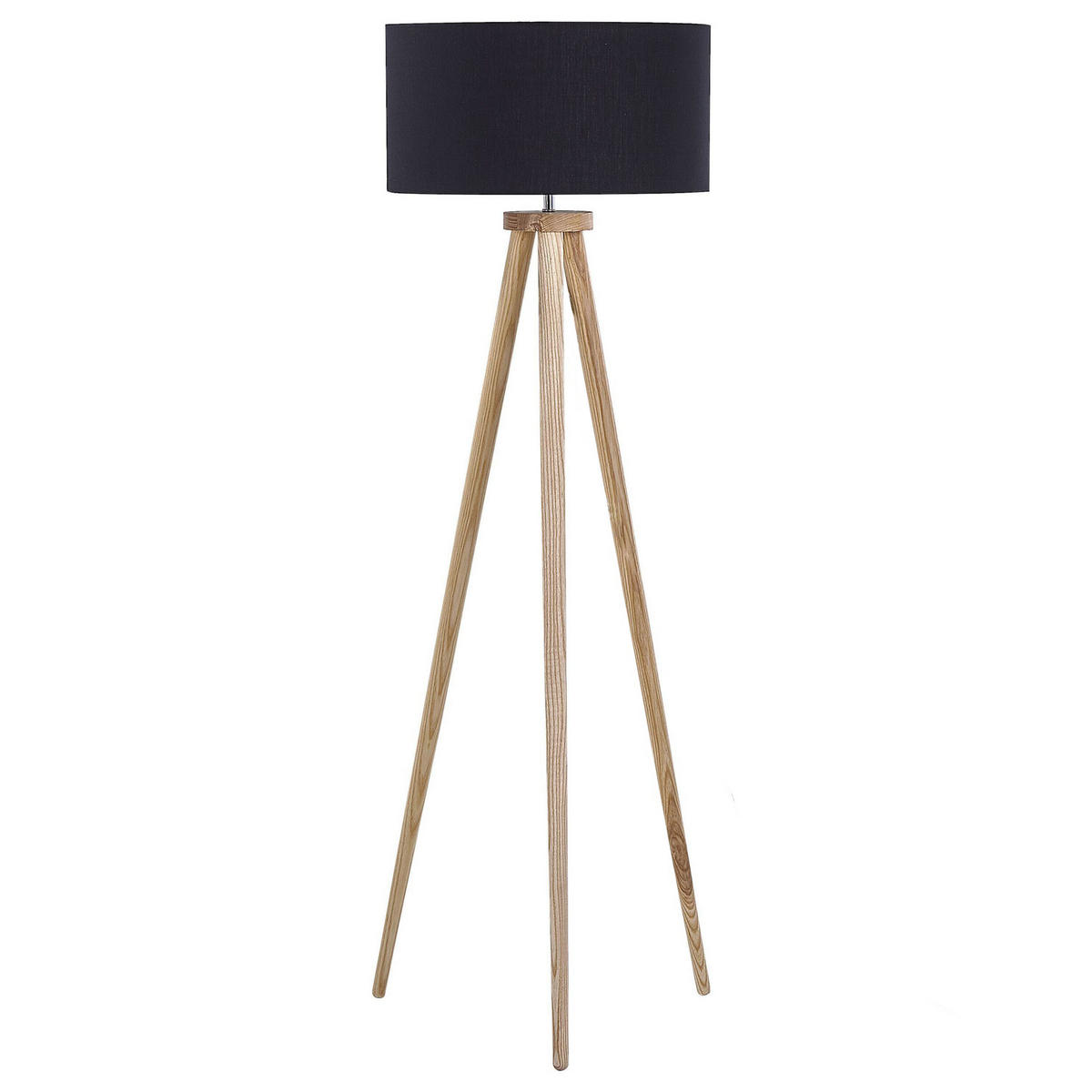 STEHLAMPE Nitra 45/45/142 cm - Schwarz, Holz (45/45/142cm) - Beliani