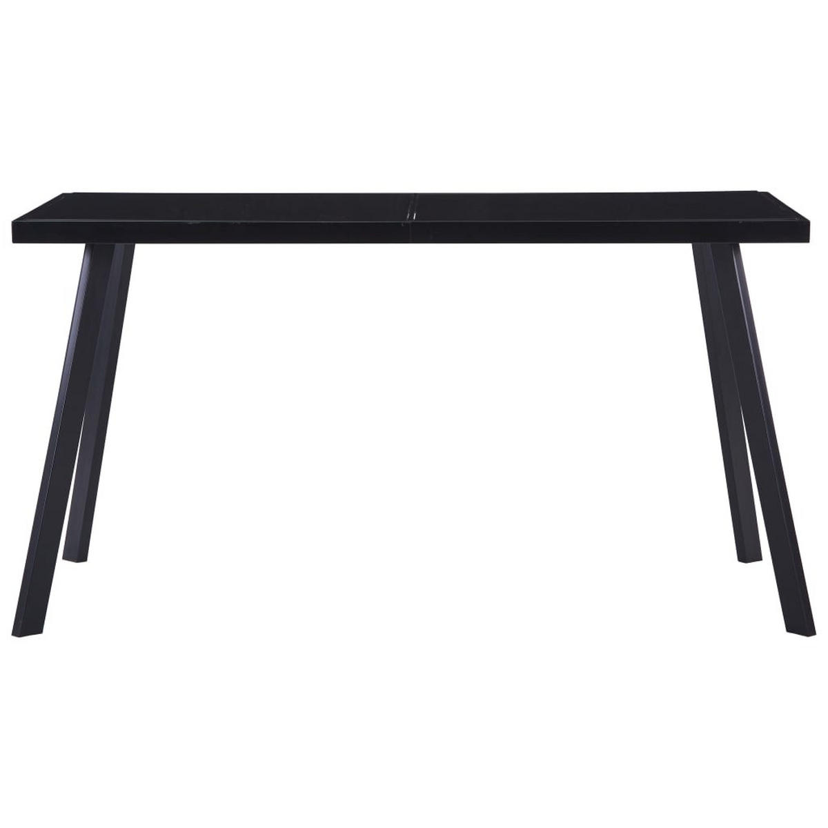 ESSTISCH Schwarz 140 x 70 x 75 cm - Schwarz, Glas (140/70/75cm) - furnicato