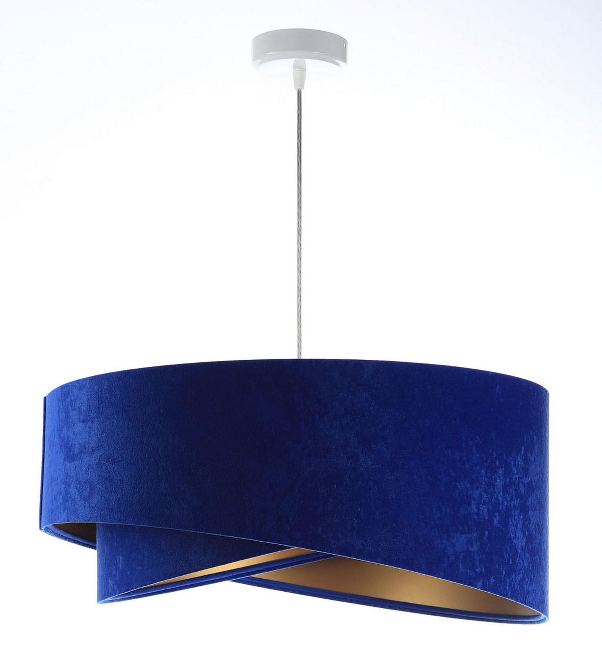 HÄNGELEUCHTE Blau 50/23 cm - Goldfarben, Kunststoff (50/1.3/23cm) - ONZENO