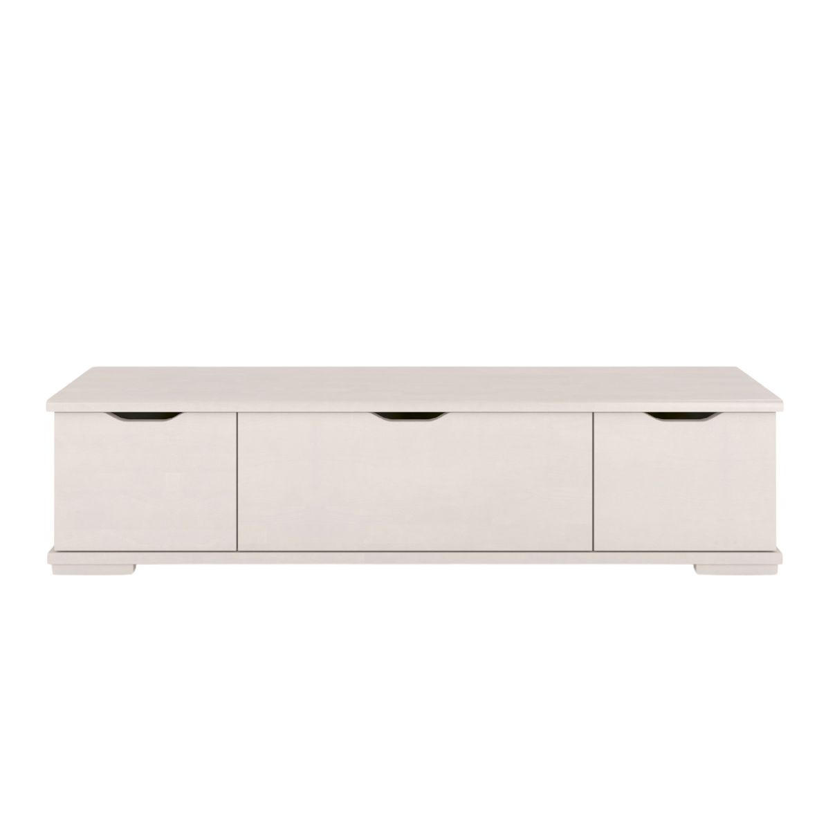 Visby Massivholz-Tv-Schrank Weiß 157.2x38.5x45 cm