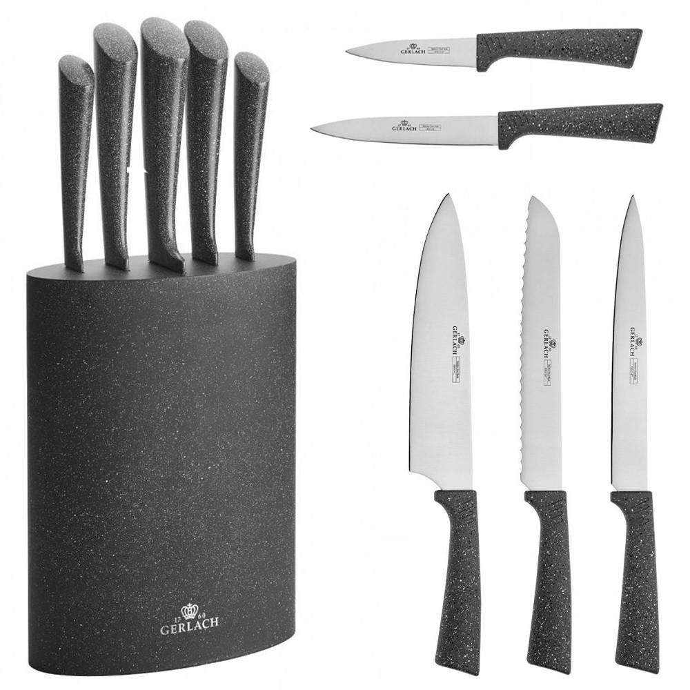 MESSERBLOCK für Messern Granitec Schwarz 21/8.5/37.5 cm Metall - Schwarz, Metall - Mondex