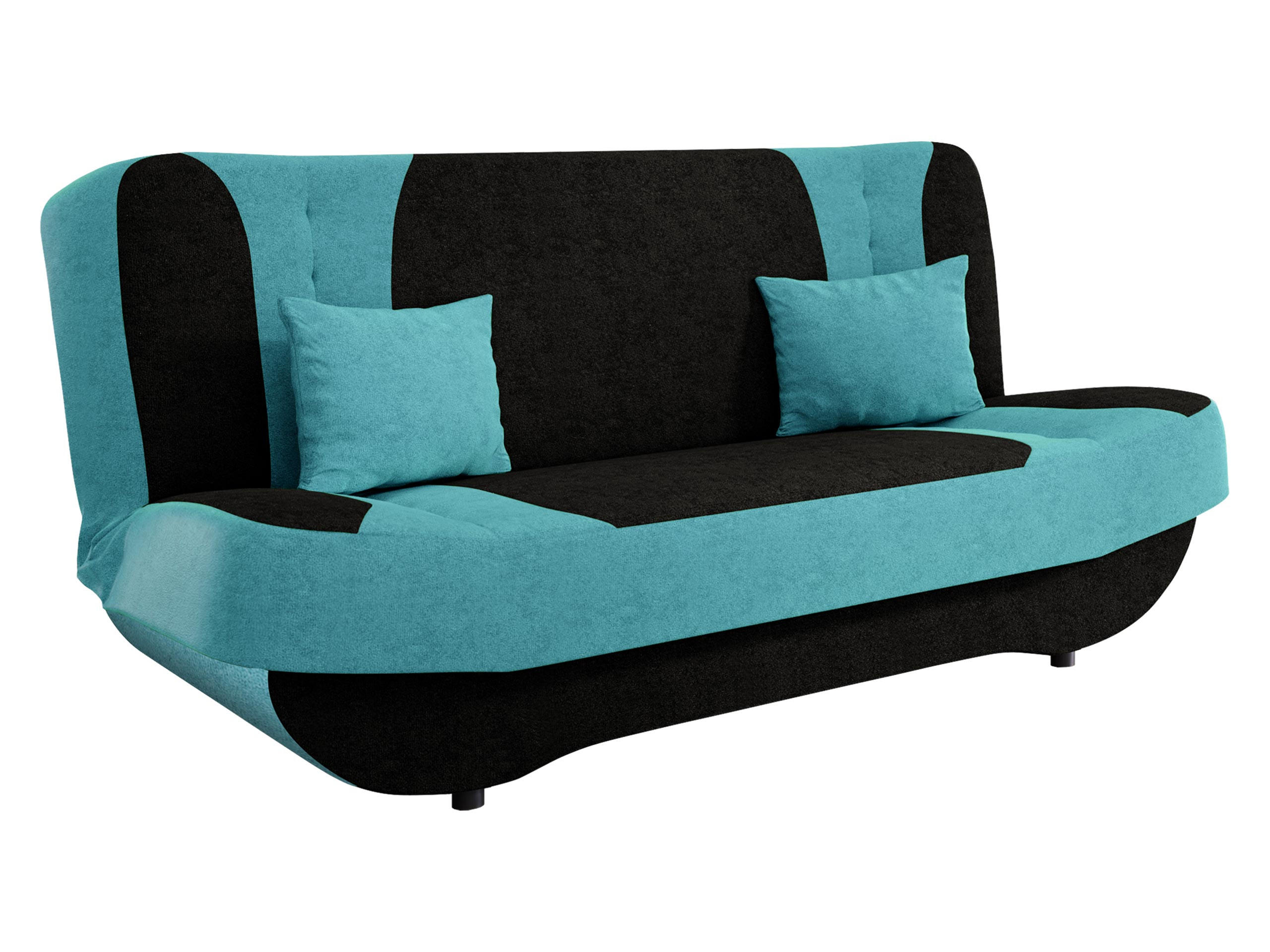 Mirjan24 Schlafsofa Blau, Schwarz 190x94x90 cm