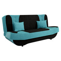 SCHLAFSOFA Pinto - Blau/Schwarz, Holzwerkstoff/Kunststoff (190/94/90cm) - MIRJAN24