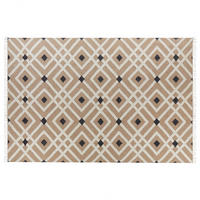 TEPPICH geflochten Beige 200/300 cm Esencik - Beige/Schwarz, Naturmaterialien (200/300cm) - Beliani