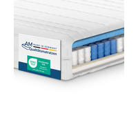 TASCHENFEDERKERNMATRATZE 200/200 cm H3 - 20cm Höhe & Toledo Bezug - Weiß, Textil (200/200cm) - AM Qualitätsmatratzen