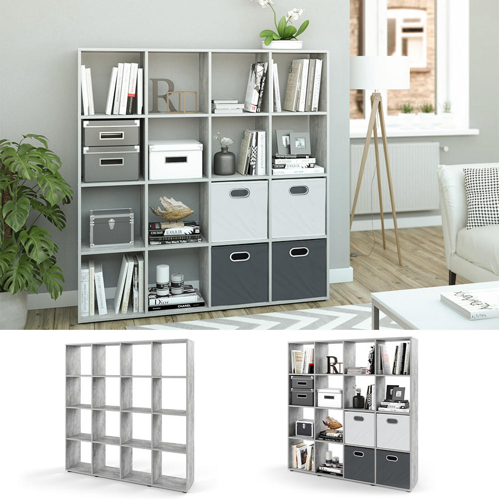RAUMTEILER Karree Grau 138.5 x 142.5 cm - Grau, Holzwerkstoff (138.5/142.5/29cm) - Vicco