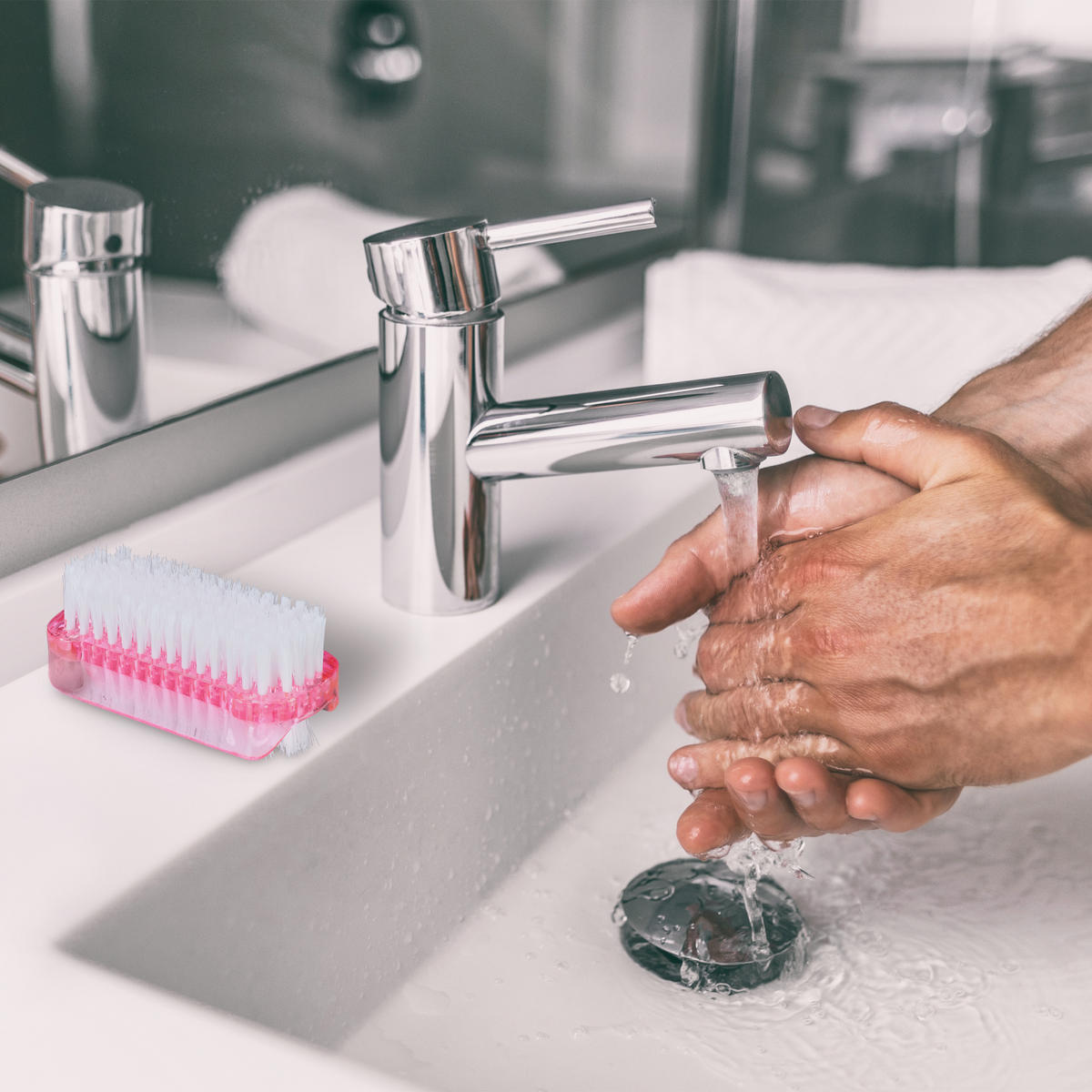 8XNAGELBÜRSTE - Multicolor, Kunststoff (8.5/3.5/3.5cm) - Relaxdays