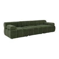 MODULIERBARES Sofa - 4 Personen - stoff - grün Facivil - Grün, Kunststoff/Textil (282/70/94cm) - Vente-Unique