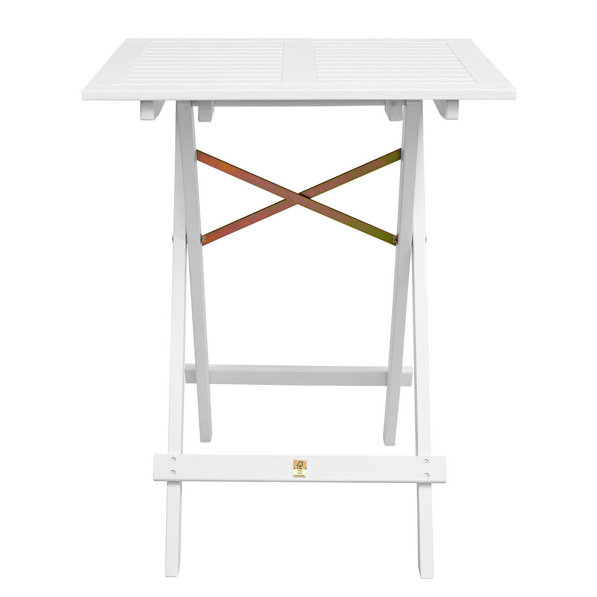 GARTENTISCH Lodge - Weiß, Holz (58/58/73cm) - Butlers