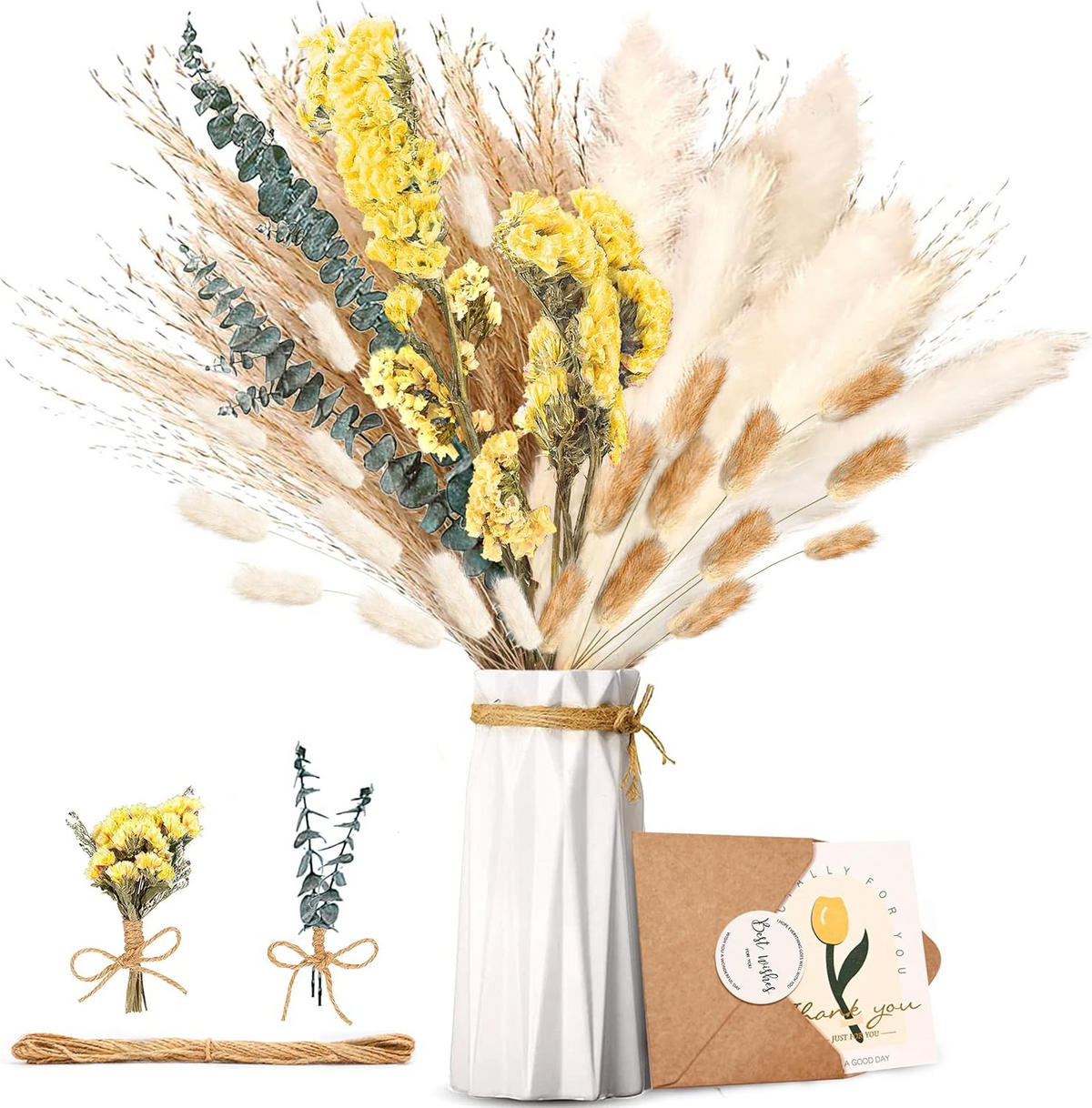 TROCKENBLUME 35 Stück, Für Home Hochzeit Esszimmertisch Deko - Multicolor, Naturmaterialien (5cm) - Kaket