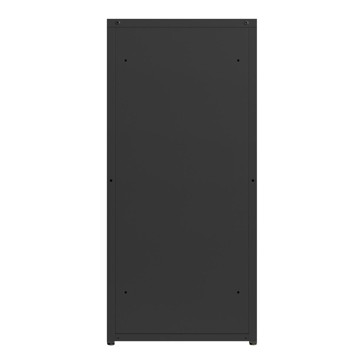 AKTENSCHRANK Burlöv - Schwarz, Metall (40/88/35cm) - [en.casa]