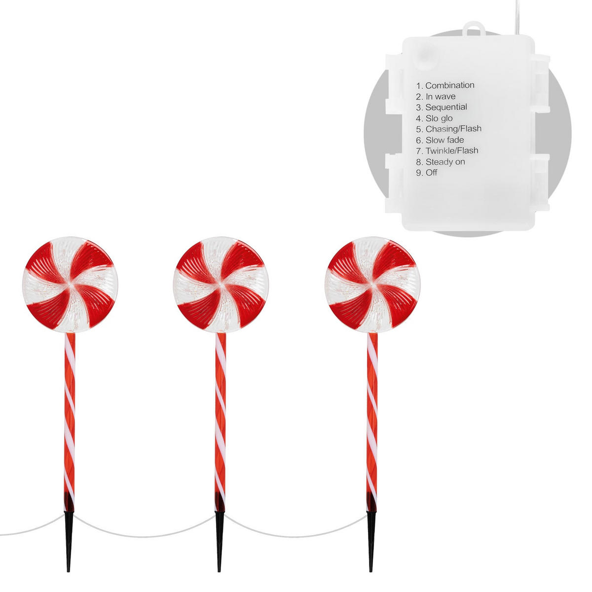 WEIHNACHT Deko Beleuchtung - Rot, Kunststoff (18/62/200cm) - ECD-Germany