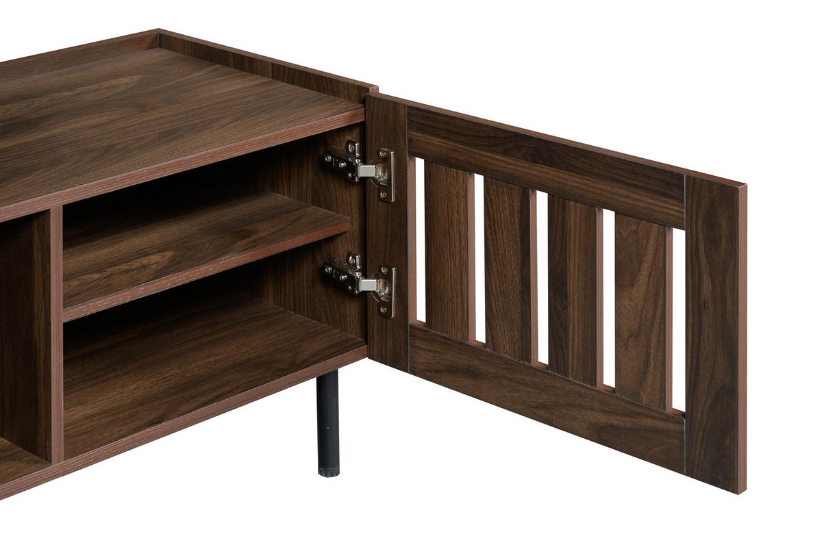 TV-LOWBOARD 160x40x47 cm Walnuss MDF Minimalistisch Schrank - Walnussfarben, Holzwerkstoff (40/47/160cm) - FLIEKS