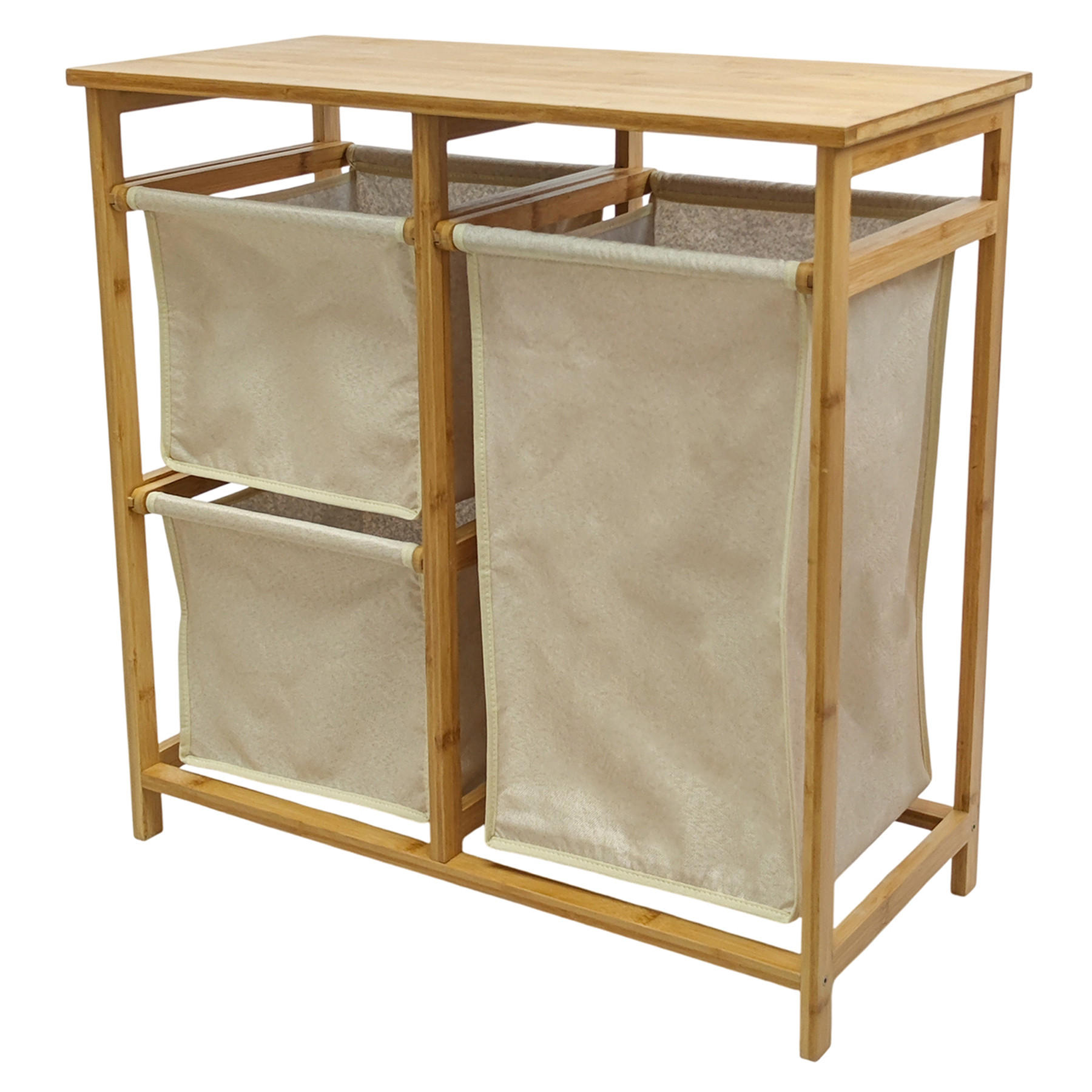 WÄSCHEKORB LAGOON SPA Bambus Natur 70 cm - Beige, Holz (68/68/33cm) - riess-ambiente