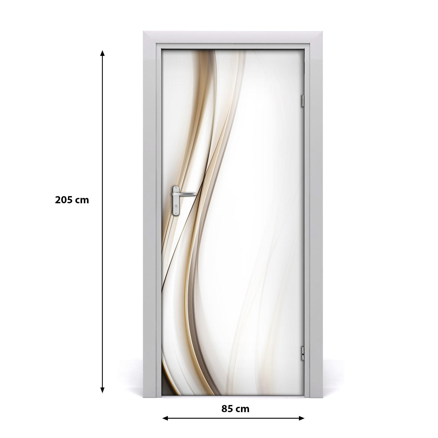 TÜRAUFKLEBER 85x205 cm Dekorativ für Türen - Grau, Kunststoff (85/205/0.01cm) - TULUP