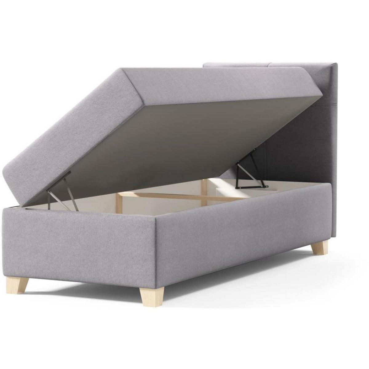 POLSTERBETT Helen Mini 103/206/106 grau - Grau, Holzwerkstoff/Textil (100/200cm) - Beautysofa