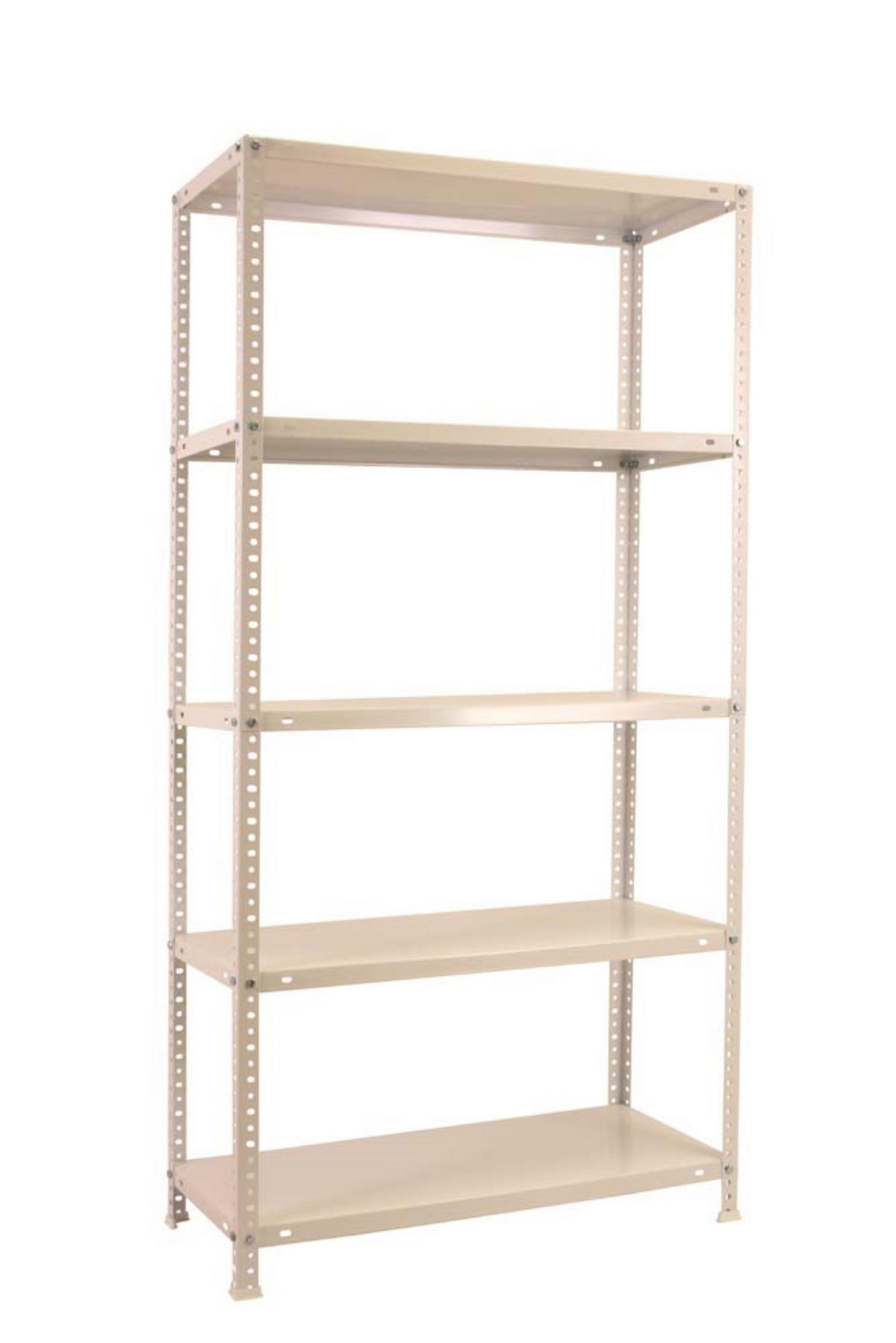 SCHRAUBREGAL PANDA TALL | HxBxT 200x110x40cm | 5 Fachböden | Fachlast 90kg | Weiß - Weiß, Metall (110/200/40cm) - PROREGAL