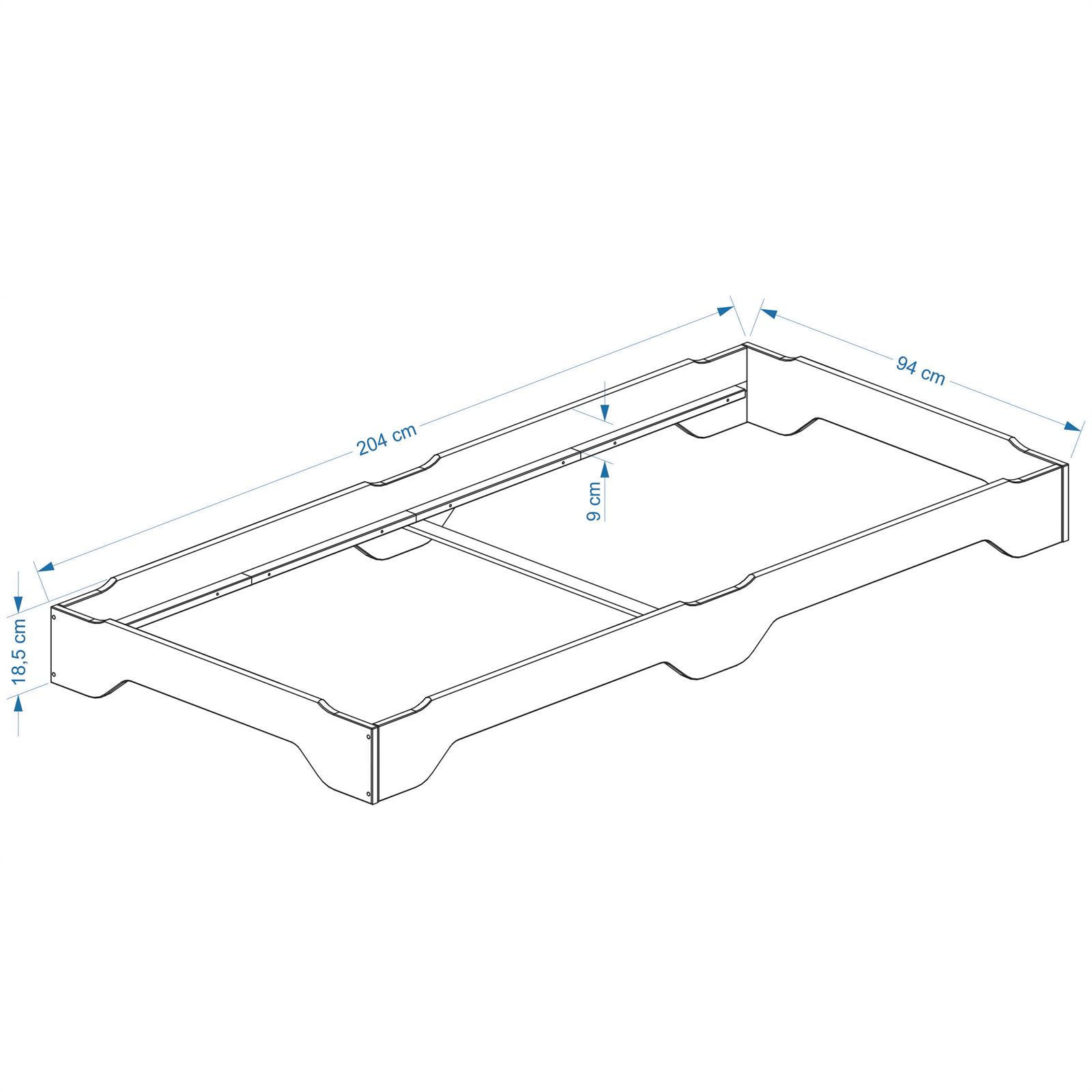 STAPELBETT RONNY 90X200 CM - Naturfarben, Holz (90/200cm) - IDIMEX
