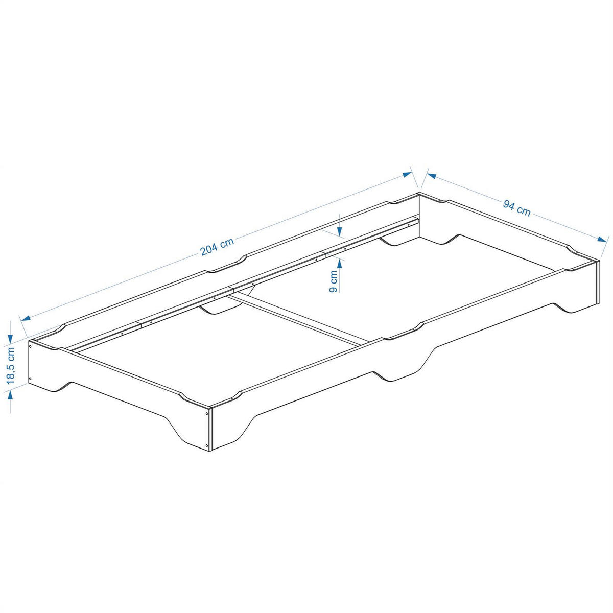 STAPELBETT RONNY 90X200 CM - Weiß, Holz (90/200cm) - IDIMEX