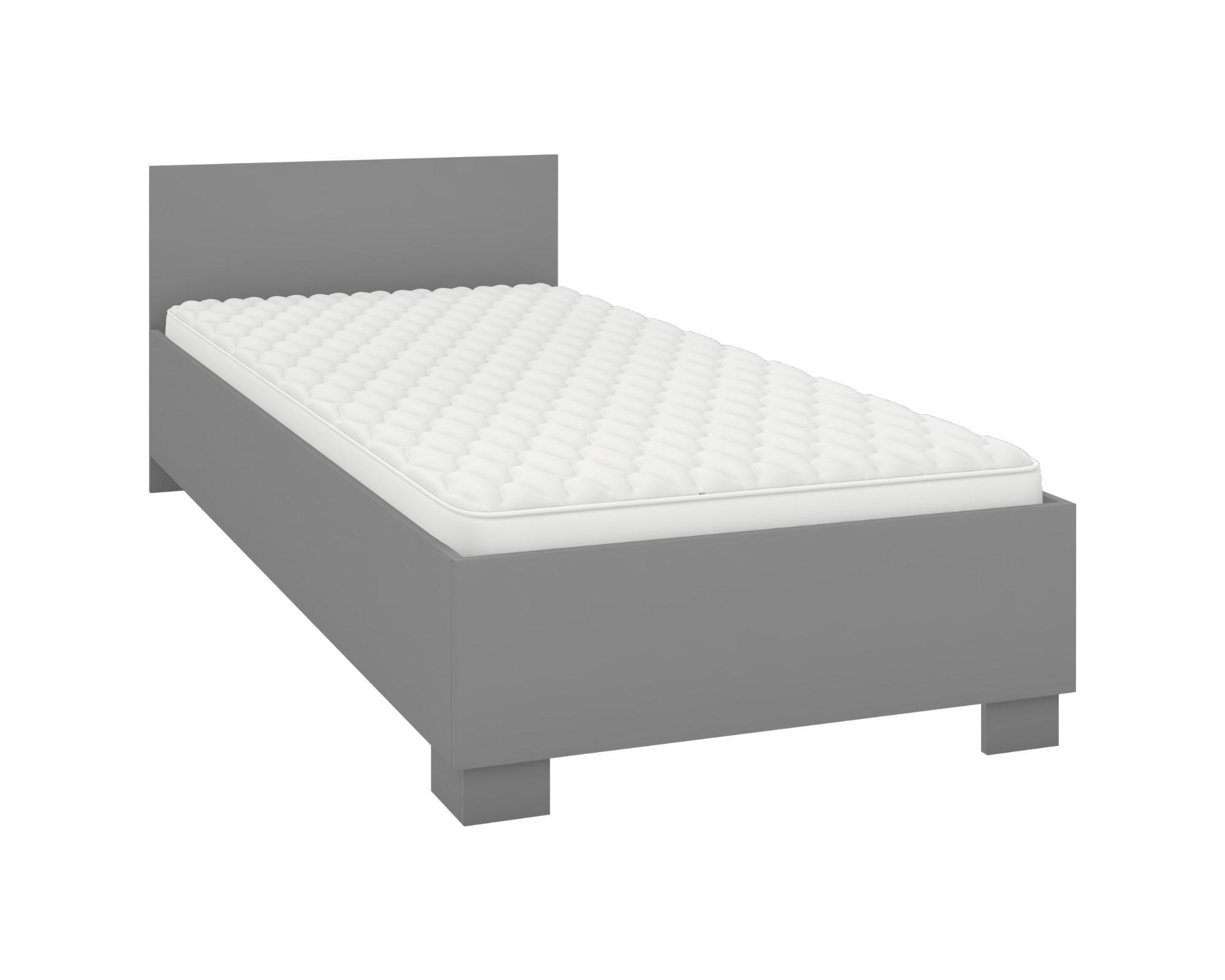 Deine Möbel 24 Jugendbett Grau 90x200 cm