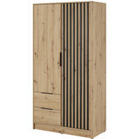 DREHTÜRENSCHRANK NELIANA 105/200/51 cm 2-türig Eiche Artisan - Eiche Artisan, Holzwerkstoff (105/200/51cm) - MASSENO