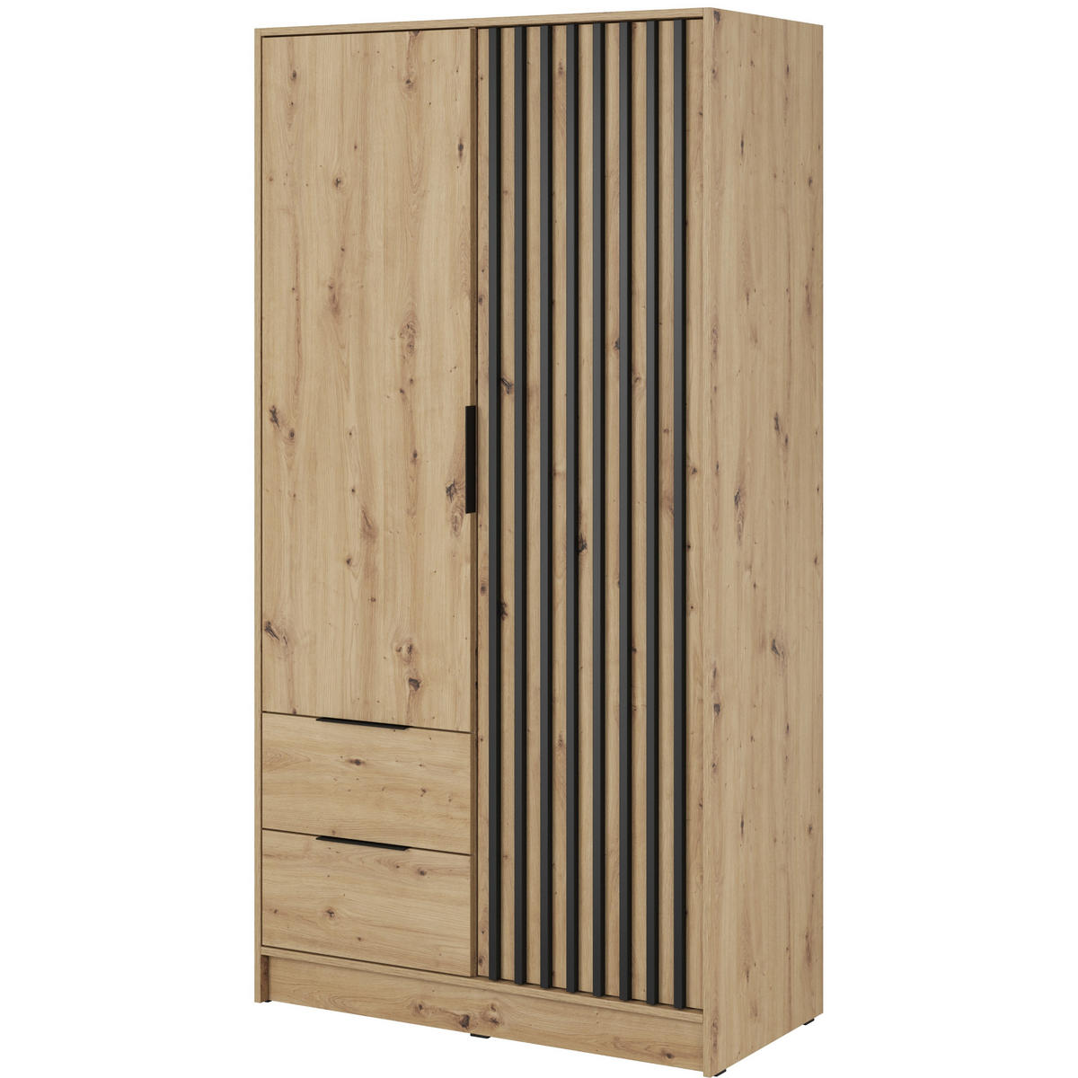 DREHTÜRENSCHRANK NELIANA 105/200/51 cm 2-türig Eiche Artisan - Eiche Artisan, Holzwerkstoff (105/200/51cm) - MASSENO