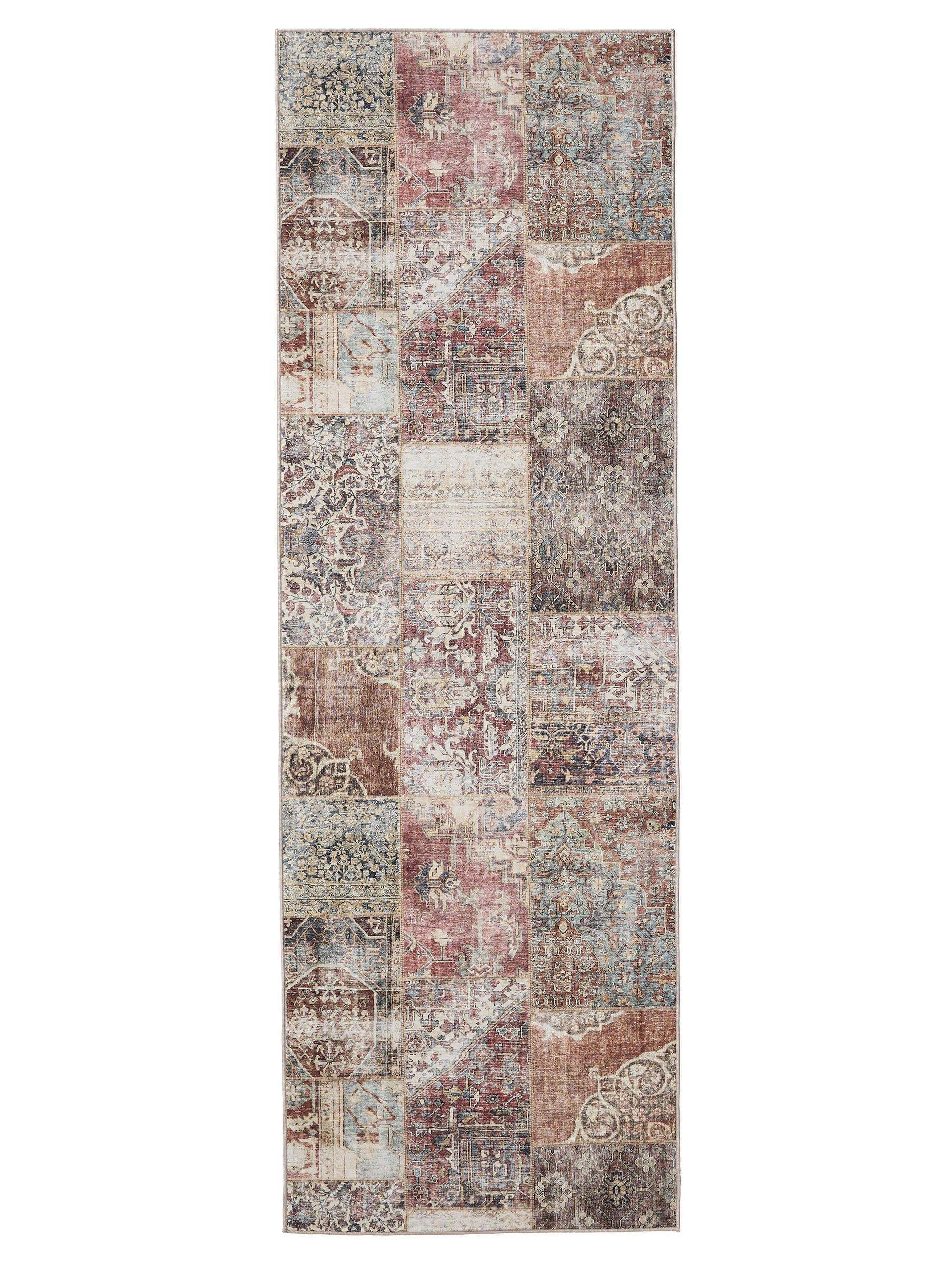 VINTAGE-LÄUFER George waschbar 80x240 cm - Multicolor/Braun, Kunststoff (80/240cm) - benuta