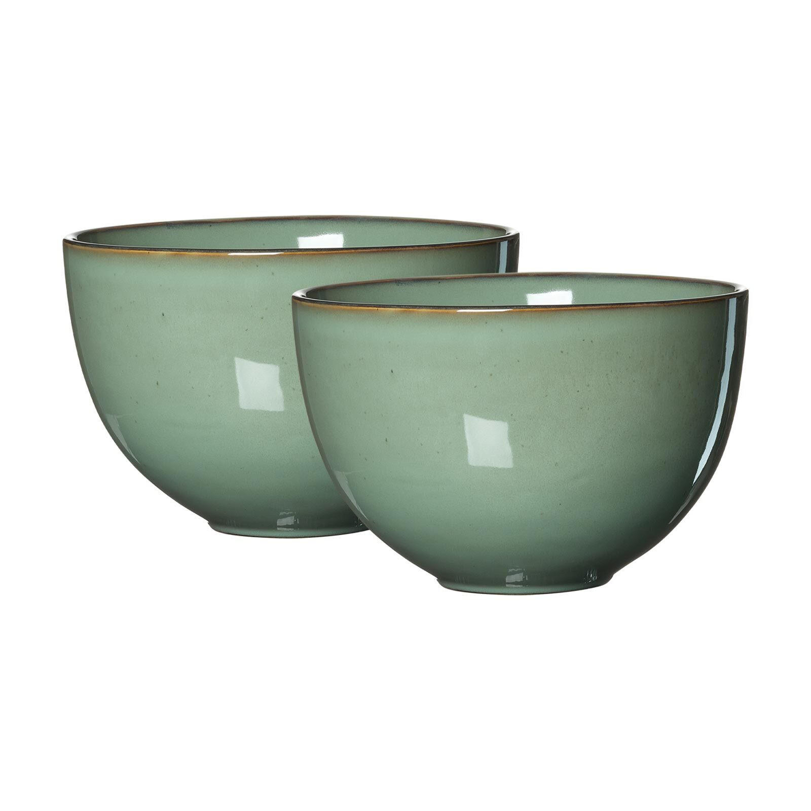 SERVIERSCHALEN Alicante Grün ø 20 cm 2er Set - Grün, Keramik (20/12.5/20cm) - Ritzenhoff Breker