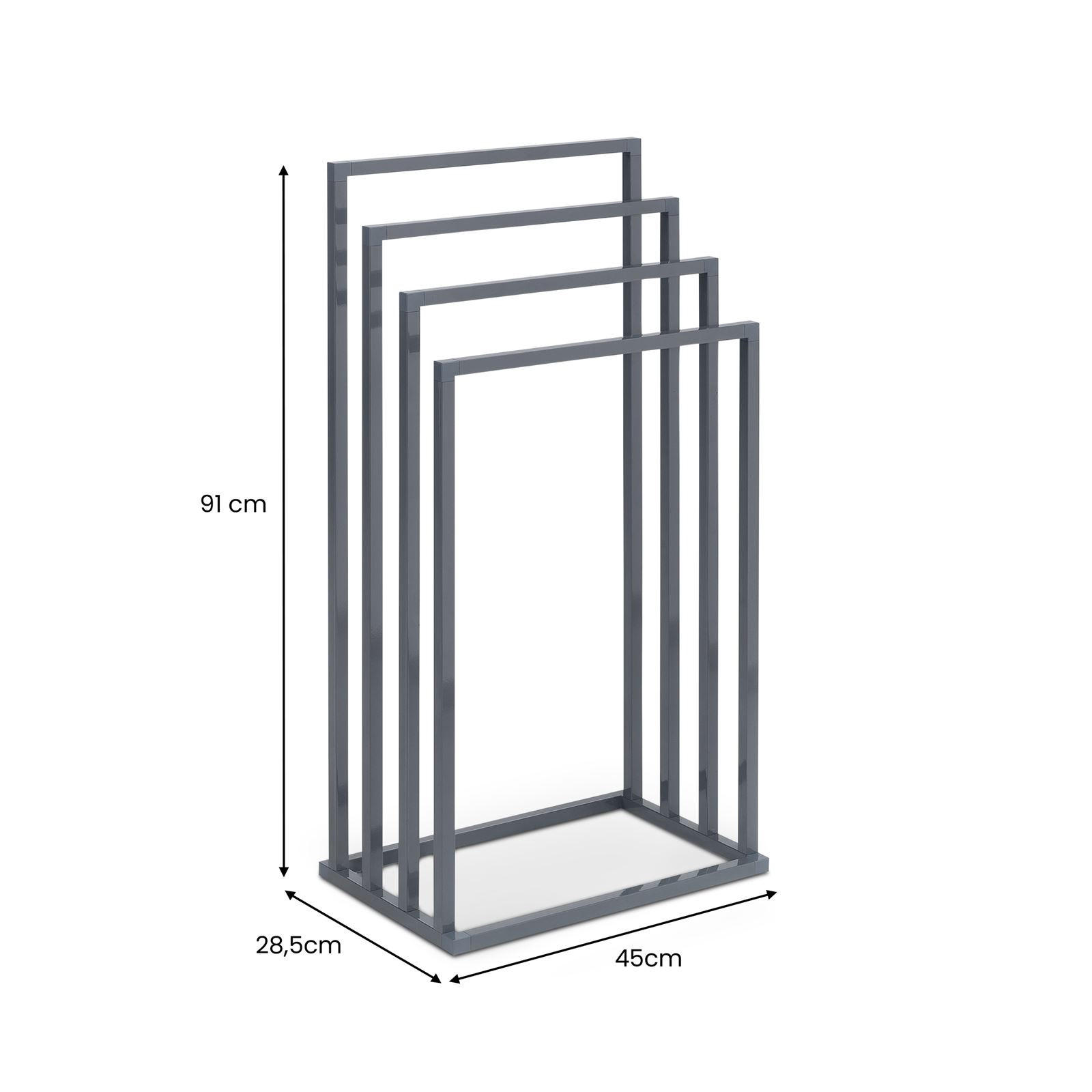 HANDTUCHHALTER SENZA - Grau, Metall (45/91/29cm) - IDIMEX