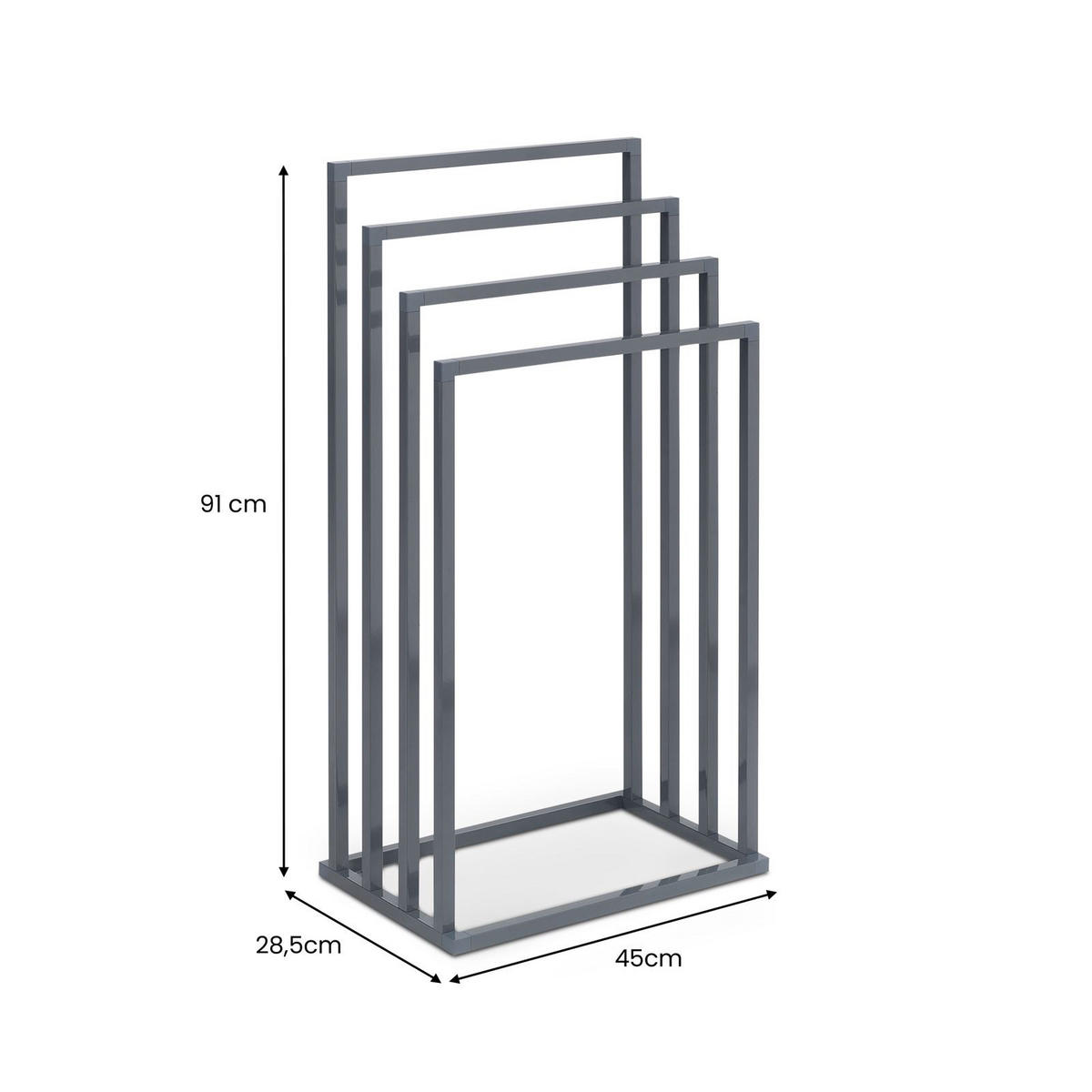 HANDTUCHHALTER SENZA - Grau, Metall (45/91/29cm) - IDIMEX