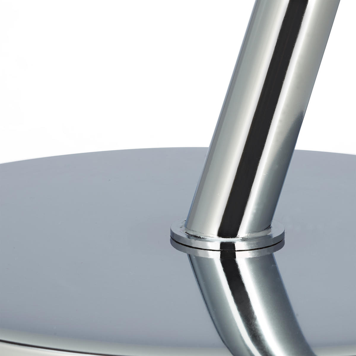 KAFFEETISCH - Silberfarben, Glas/Metall (45/45/52cm) - Relaxdays