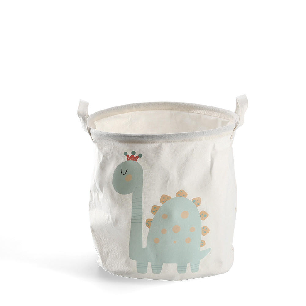 AUFBEWAHRUNGSKORB Dino - Canvas, Weiß - Ø 30cm - Creme, Textil (30/30cm) - Zeller Present